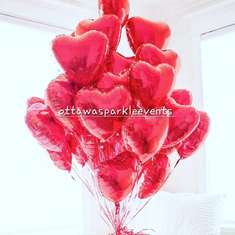 Heart Foil Balloon Bunch