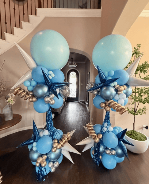 Balloon columns built by Sparkle Events
