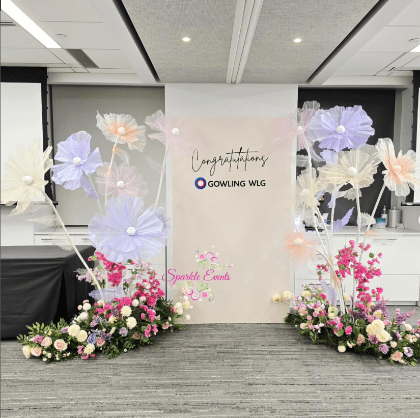 Oversized paper flower decor by Sparkle Events