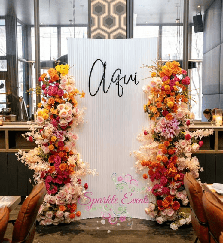 Fluted Curved Backdrop Wall