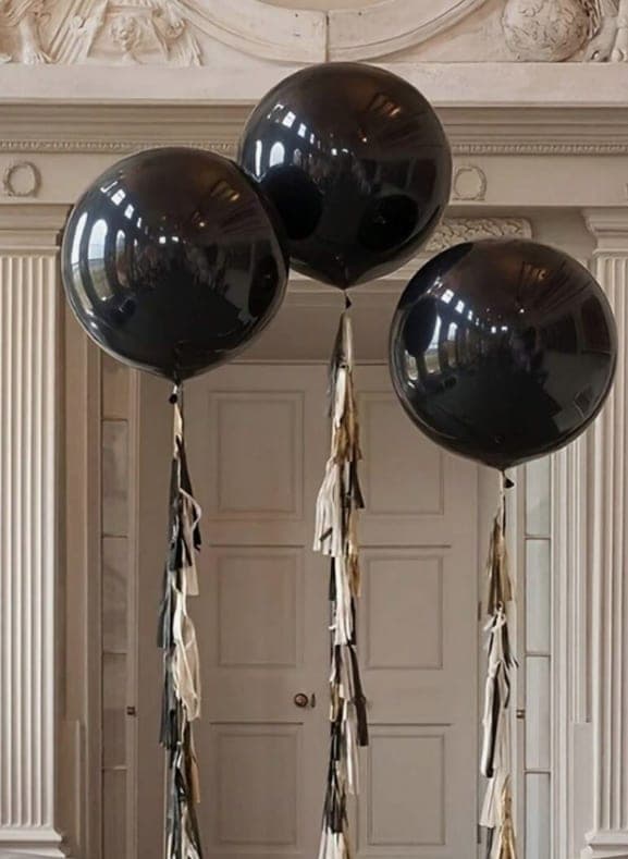 Tassel Tail Balloons, Black