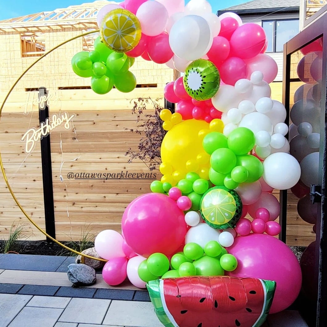 Fruit Themed Birthday Hoop Garland