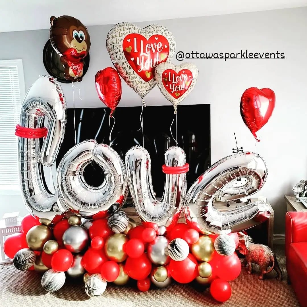 Love Foil Letter Balloon Bouquet