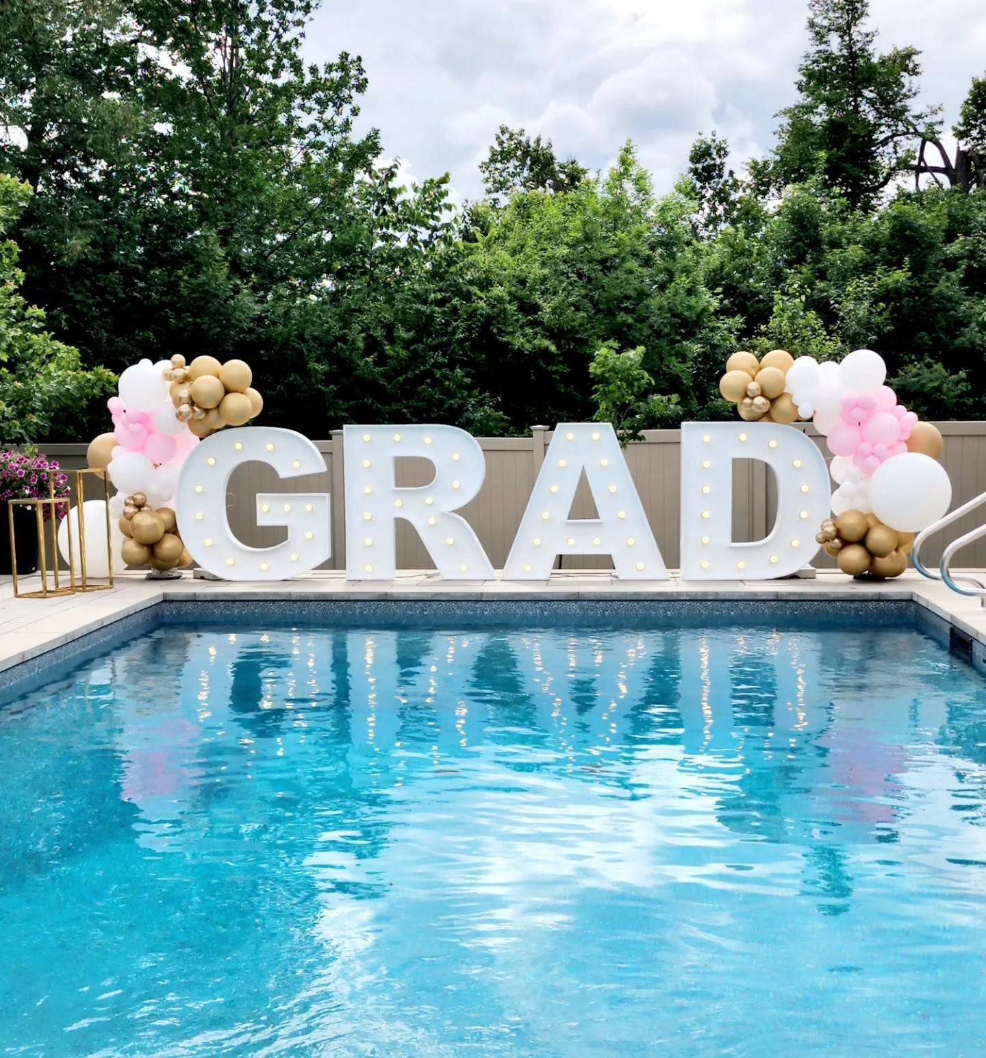 Poolside Grad Marquee Letters