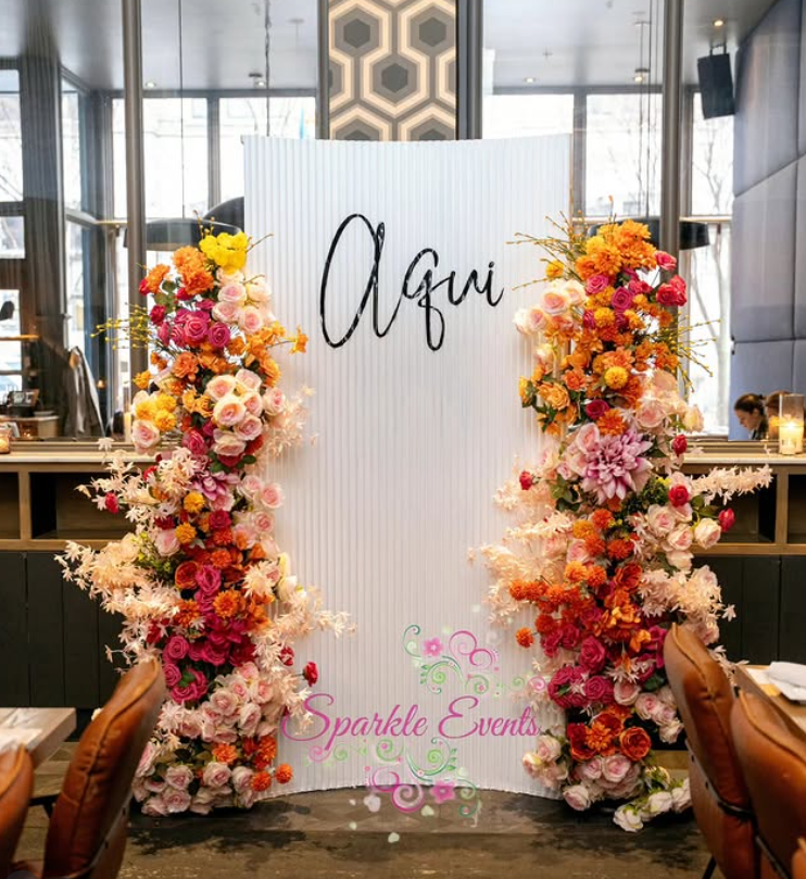 Backdrops & Floral Walls by Sparkle Events in Ottawa