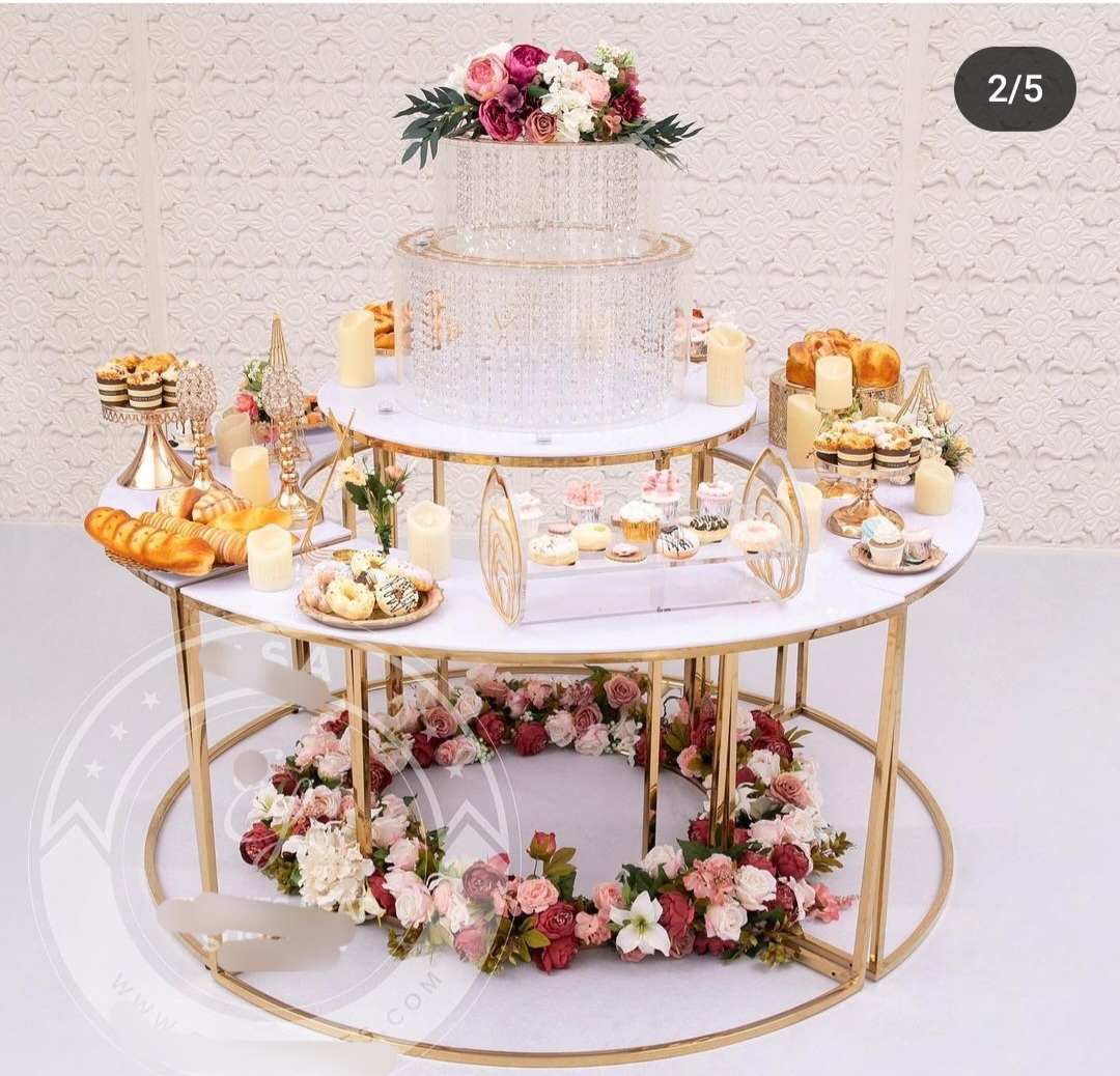 Round dessert and food table rental in Ottawa
